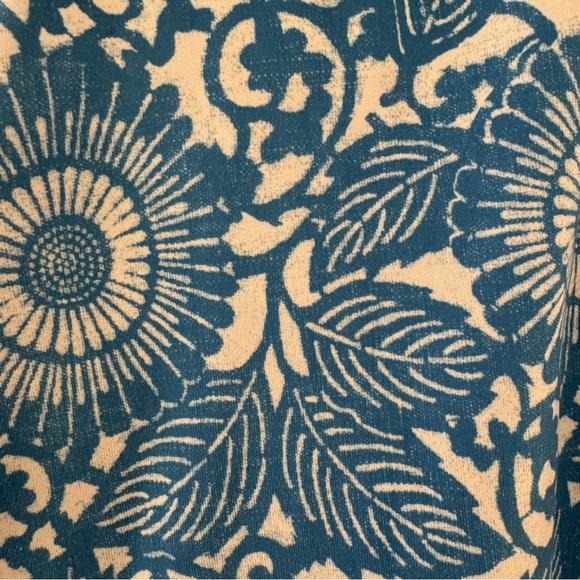 Lululemon Blue and White Floral Print Racerback Tank - Picture 4 of 4